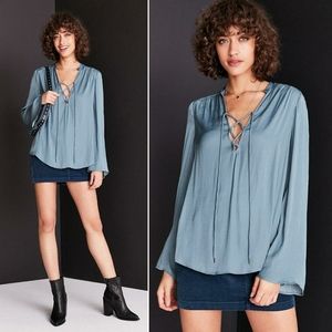 Kimchi Blue Brianna Lace-Up Blouse